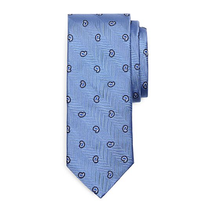 Herringbone Tossed Pine Tie - Light Blue